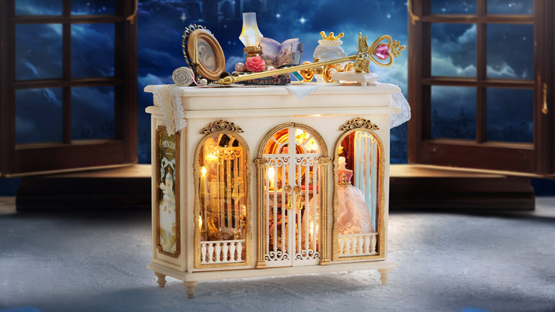 Moonlit Dreamy Mirror DIY Miniature Dollhouse_Description_1
