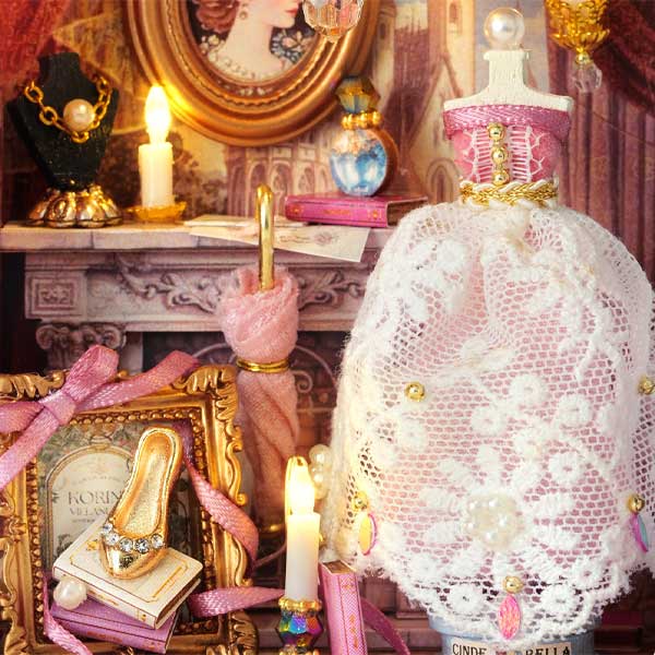 Moonlit Dreamy Mirror DIY Miniature Dollhouse_Description_3