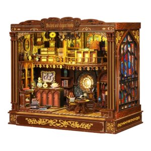 Ancient And Elegant Books Book Nook Miniature Dollhouse_1