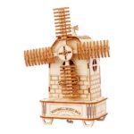 Rotatable Windmill Music Box 3D Wooden Puzzle_1