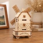 Rotatable Windmill Music Box 3D Wooden Puzzle_6