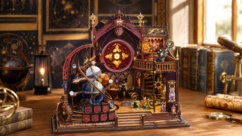 Star Gazer's Sanctum 3D Wooden Puzzle_Description_1
