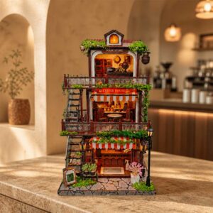 Time Layered Book Café DIY Miniature Dollhouse_2