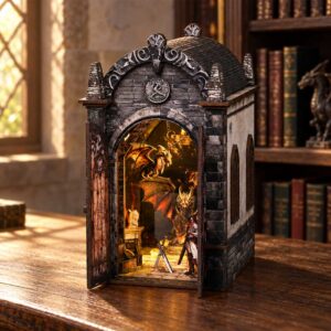 Dragon's Treasure Labyrinth Book Nook Miniature Dollhouse_2