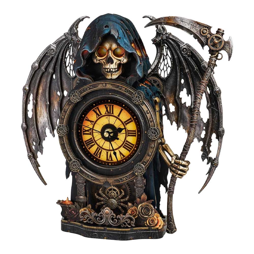 Grim Reaper Clock 3D Wooden Puzzle_1 Grim Reaper Clock 3D Wooden Puzzle_1