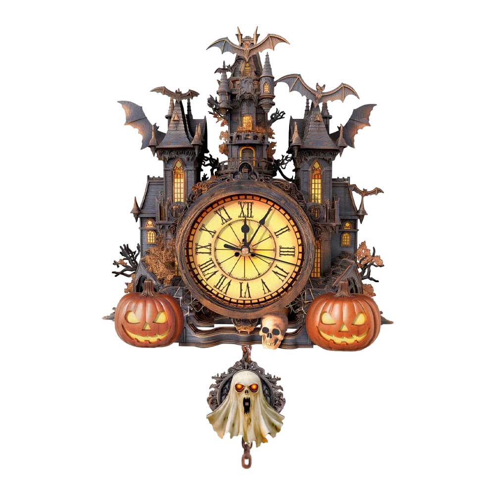 Halloween Castle Clock 3D Wooden Puzzle_1