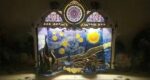 Van Gogh's Starry Night Rotating 3D Wooden Puzzle with Lights