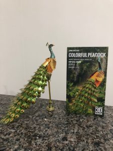 Colorful Peacock 3D Metal Puzzle